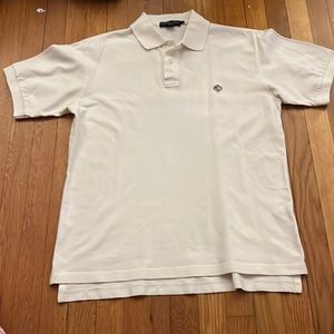 CHRISTIAN Dior • vintage monsieur white with black monogram polo shirt • size L